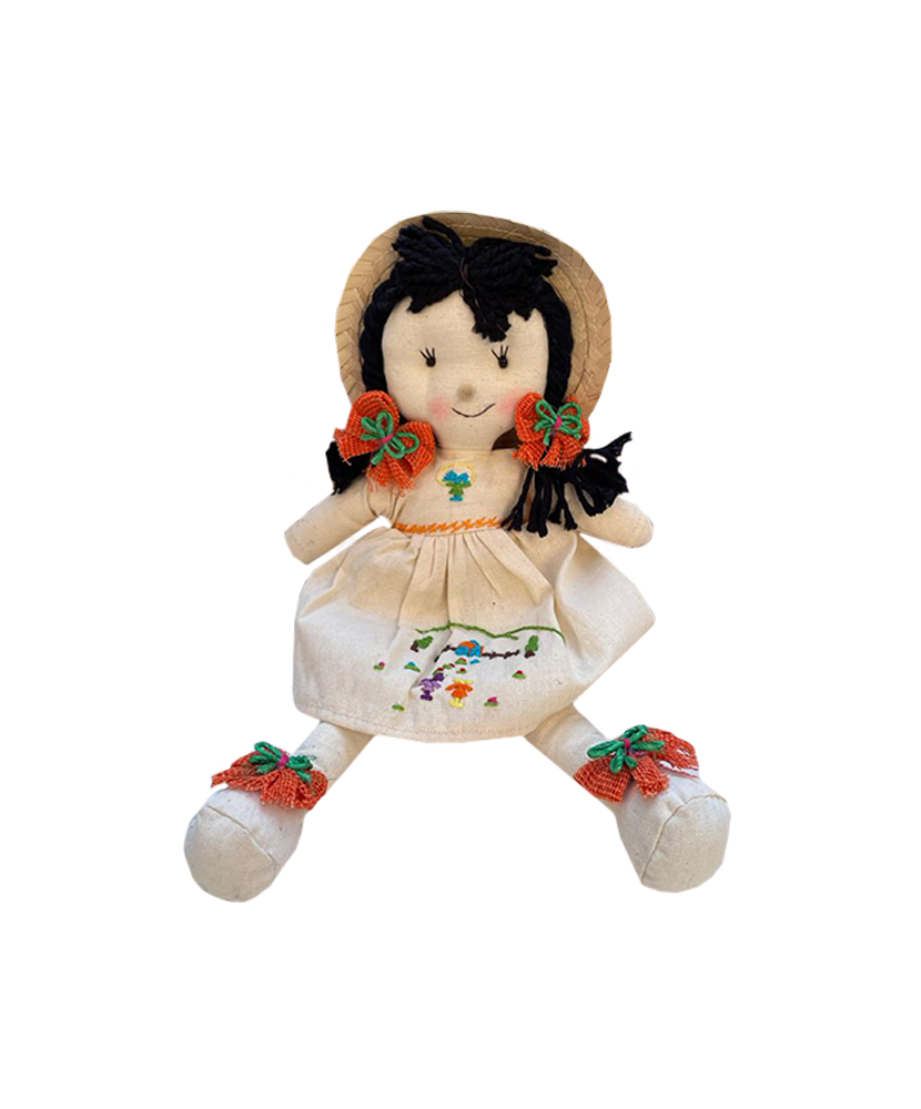 Muñeca de manta bordada (chica)