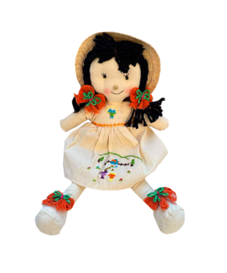 Muñeca de manta bordada (chica)