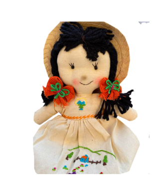 Muñeca de manta bordada (chica)